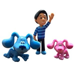 Blues Clues and You Josh Blue and Magenta Toy Figure Set 3 Piece Nick Jr